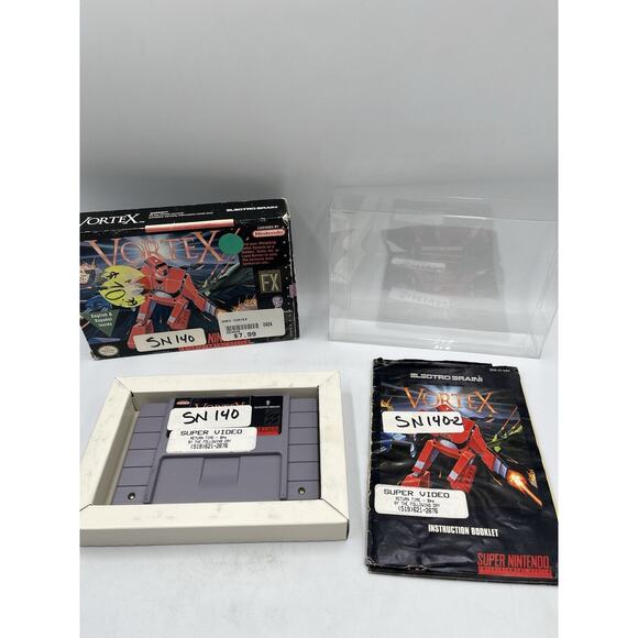 Vortex - Super Nintendo snes Manual Box insert and game included - Picture 1 of 16